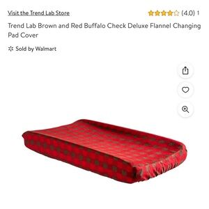 Trend Lab buffalo plaid baby changing pad cover